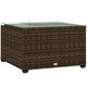 image 9 of Outsunny Outdoor Coffee Table with Glass Top, Rattan Side Table 