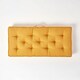 image 3 of Homescapes Mustard Yellow Cotton 2 Seater Booster Cushion | Yellow