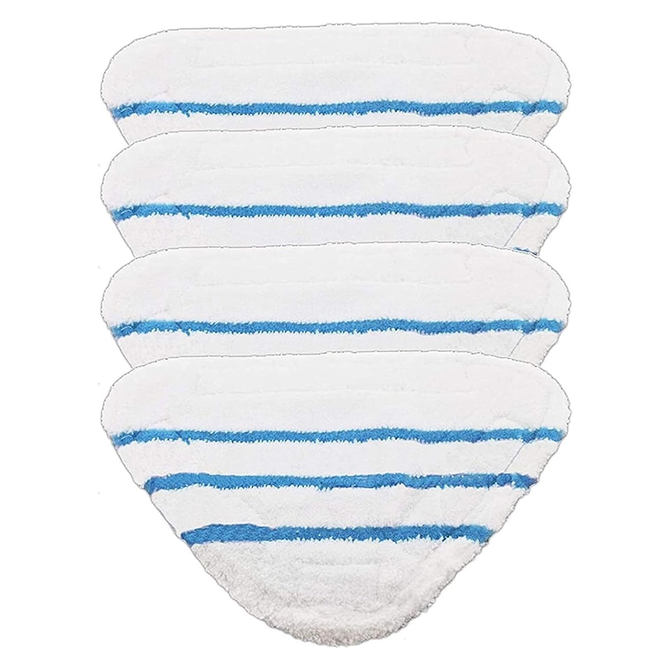 image 1 of SPARES2GO Washable Microfibre Cover Pads for Beldray 5-in-1 9-in-1 Steam Cleaner Mop (Pack of 6)