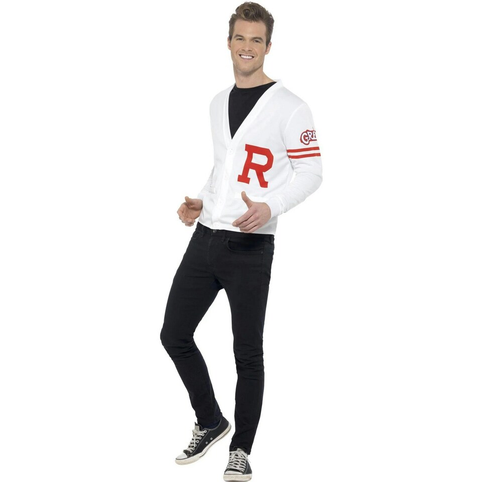 image 1 of Grease Mens Rydell Prep Costume - White/Red - M M