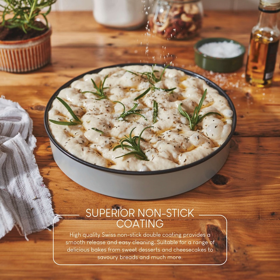 image 1 of PushPan 8 Inch Shallow Cake Tin Grey/Pewter