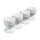 image 2 of Cooks Professional 4 Piece Egg Cup Set | Made From Durable Stoneware | White