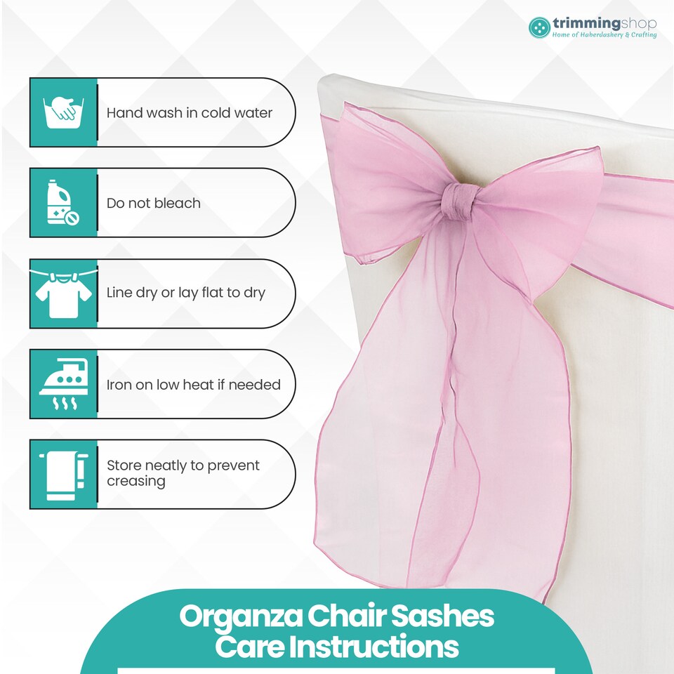 image 1 of 17 x 280cm Organza Chair Sashes, Sheer Sash Ties - 25pcs