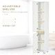 image 6 of kleankin Tall Bathroom Cabinet with Adjustable Shelves, 5-Tier Modern Freestanding Tallboy with Storage Cabinets, White