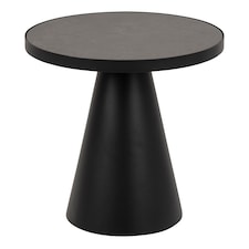 Soli Round Ceramic Coffee Table in Black 45,7x45cm
