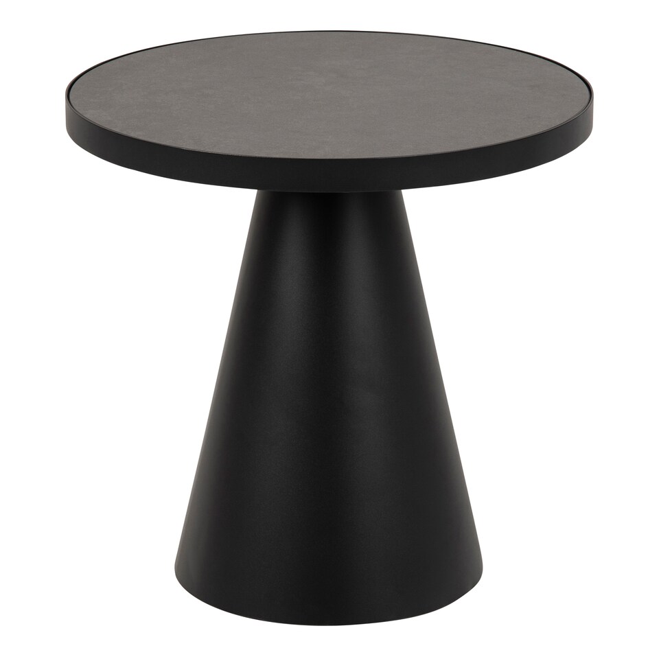 image 1 of Soli Round Ceramic Coffee Table in Black 45,7x45cm