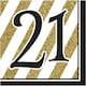 image 2 of Creative Converting Black And Gold Milestone Napkins (Pack Of 16) - Black/Gold - 60