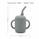 image 4 of Allis Baby Silicone Training Sippy Cup with Straw - Blue | Blue | 1