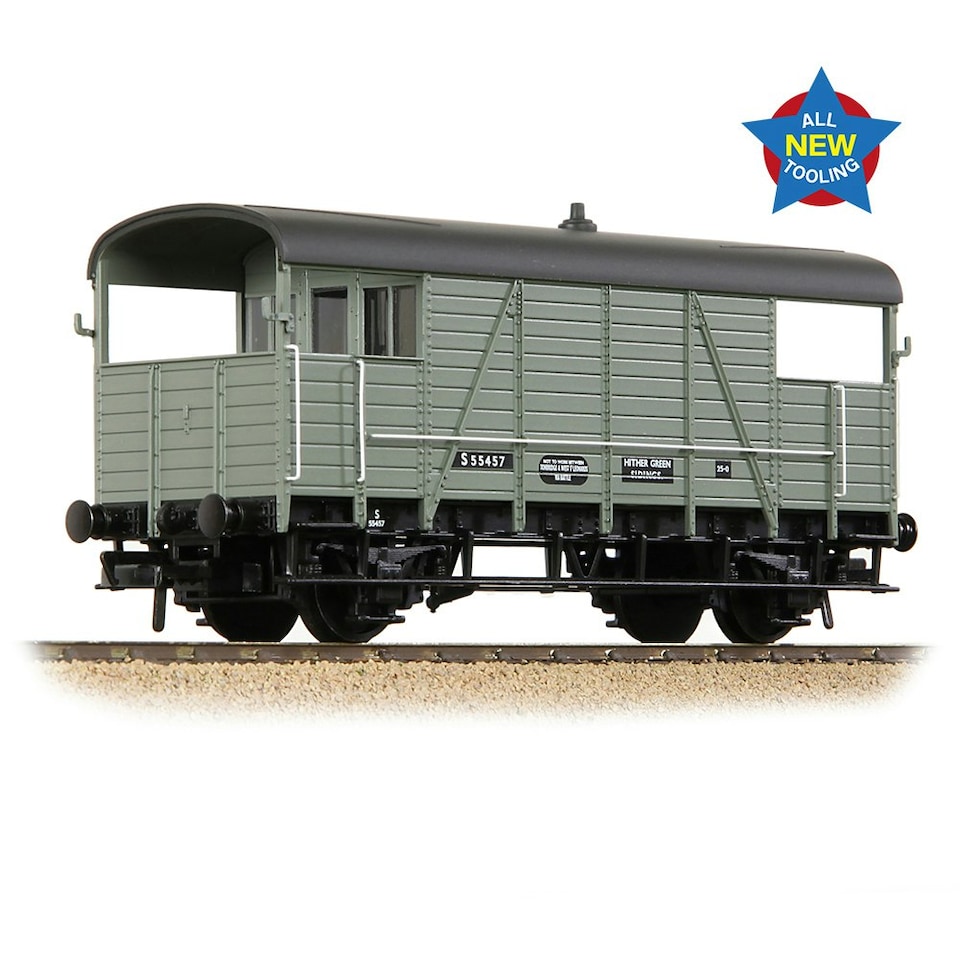 Bachmann 25t 'Dance Hall' Brake Van BR Early Grey