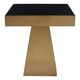 image 1 of Durable Design Square Gold Finish Side Table, Sleek Design Modern Side Table, Stylish Square Side Table Gold