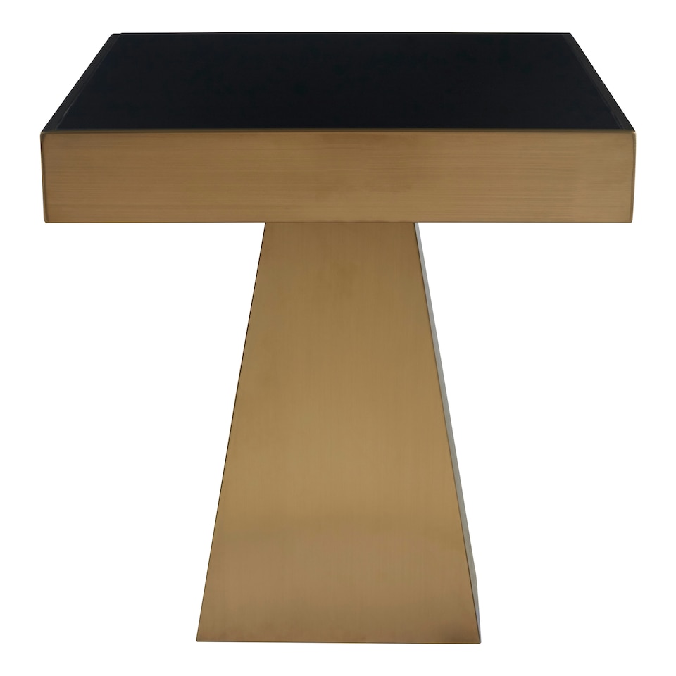 image 1 of Durable Design Square Gold Finish Side Table, Sleek Design Modern Side Table, Stylish Square Side Table Gold
