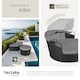 image 4 of Sun Lounger Santorini - modular garden furniture set with shade canopy | Black | black | 175 x 171 x 136 cm | 1