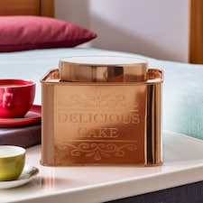 Maison by Premier Chai Square Copper Finish Cake Canister
