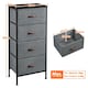 image 3 of Yaheetech Vertical Storage Organizer with 4 Drawers Dark Grey Grey | Dark Grey