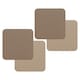 image 1 of I-Style Taupe and Sandstone Flexi Set of 4 Faux Leather Coasters