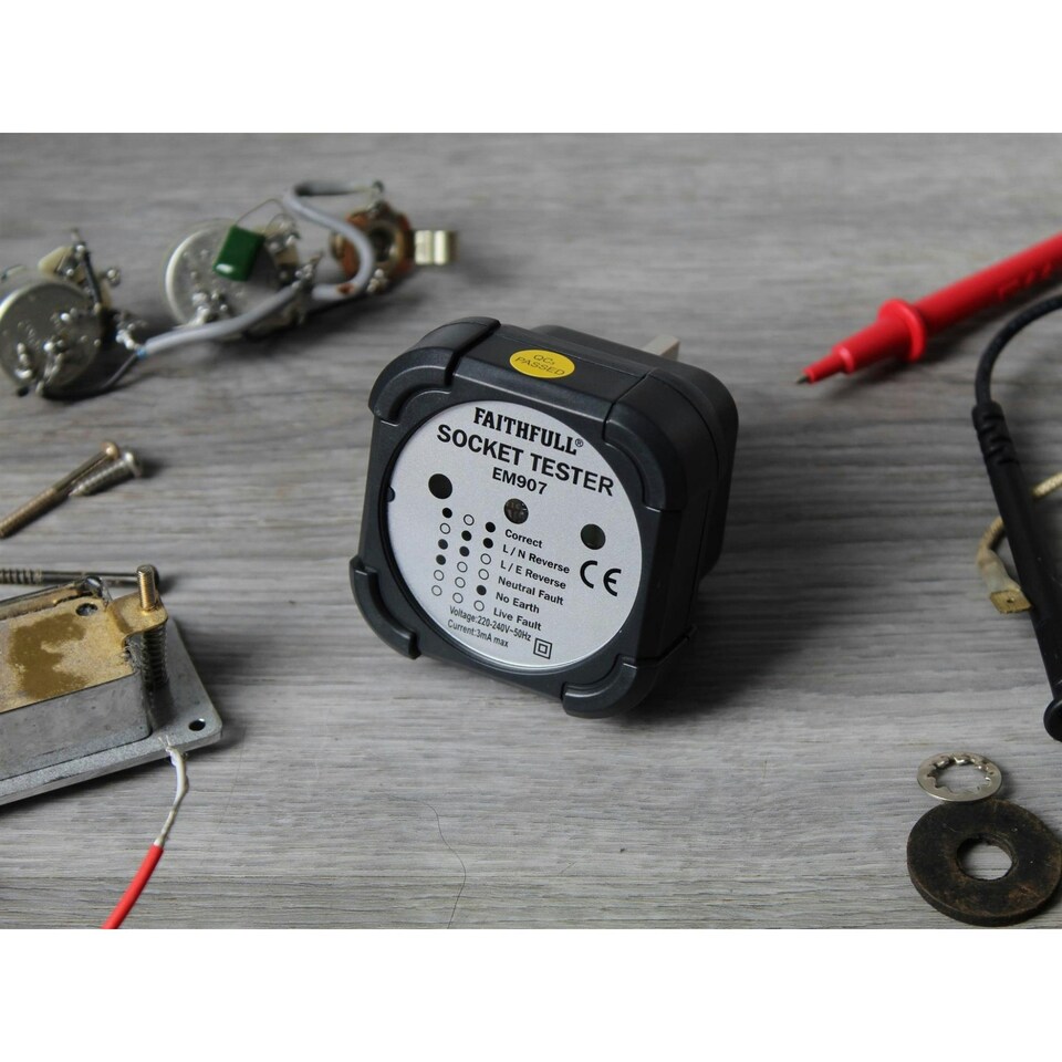 image 1 of Faithfull Socket Polarity Tester - Multi Colour - One Size