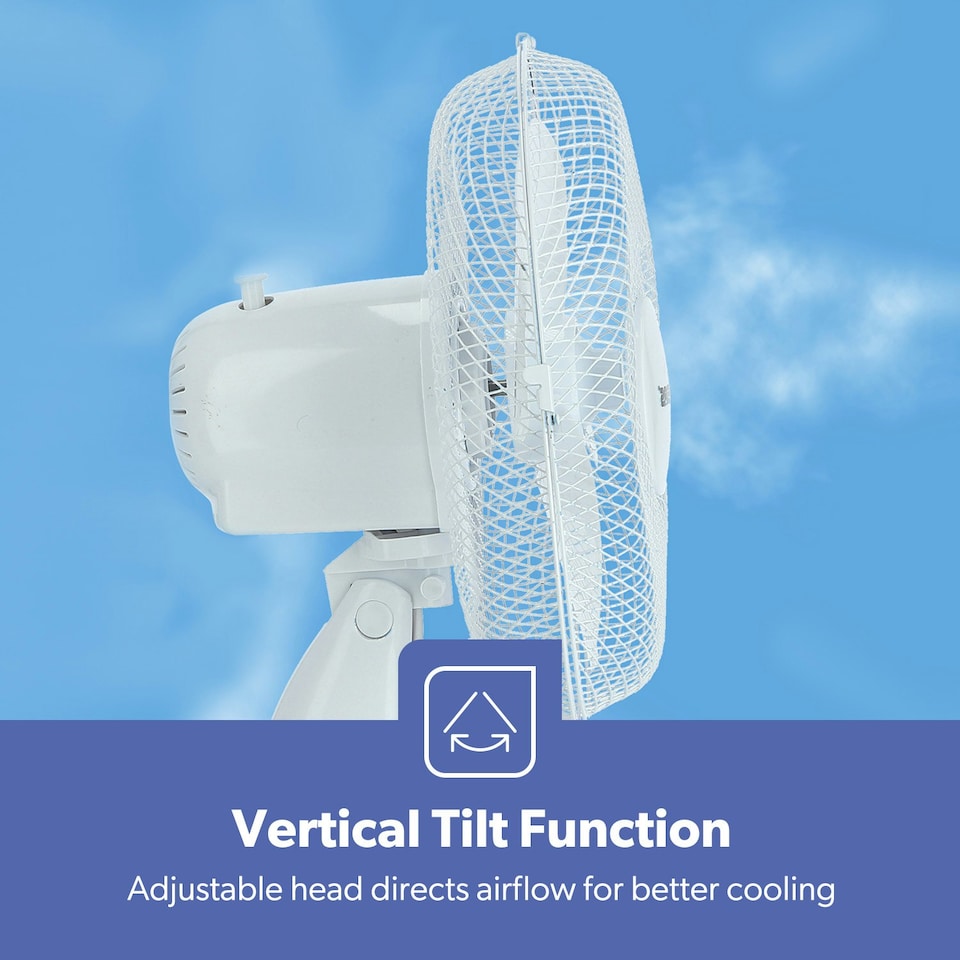image 1 of GEEPAS 16’’ Pedestal Fan - 40W, Grey Pack of 2