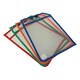 image 3 of Orange Edge Clear Dry Erase Write and Wipe Reusable Sleeve Pocket