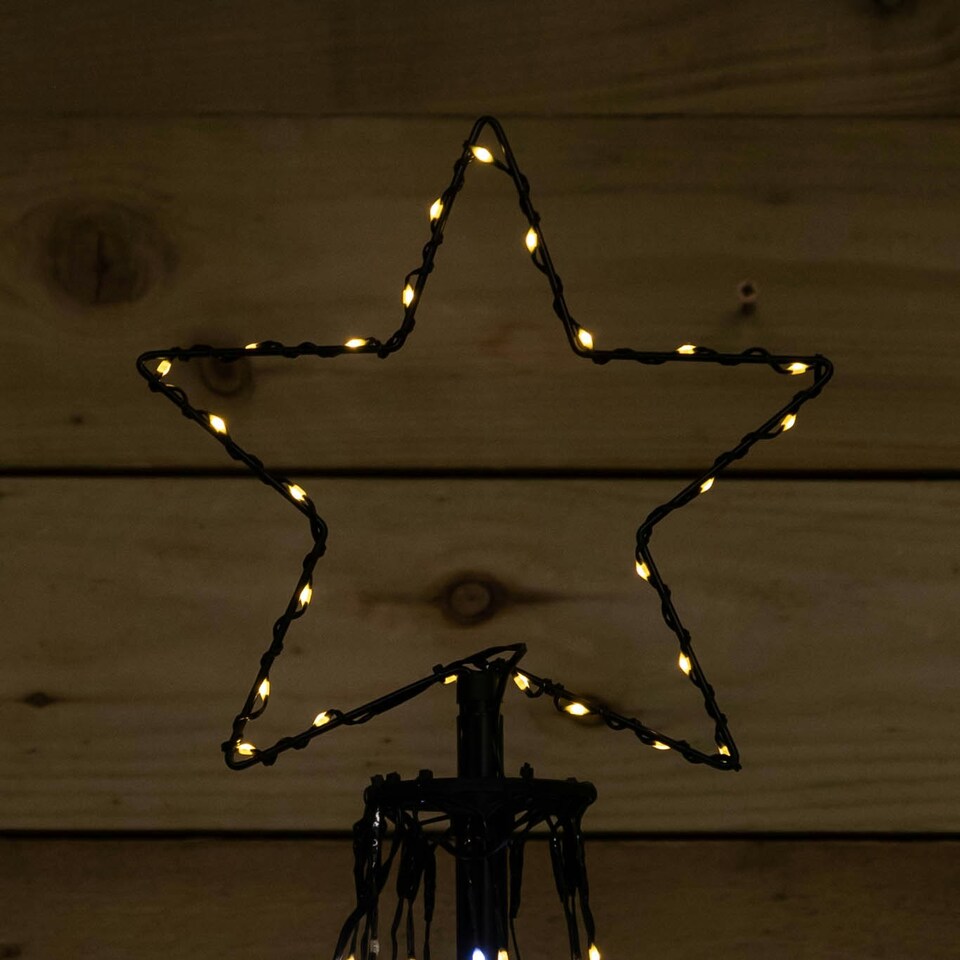 image 1 of 4m (13ft) Light up Christmas Pyramid Cone Tree with 1374 Multi-Action White & Warm White LEDs