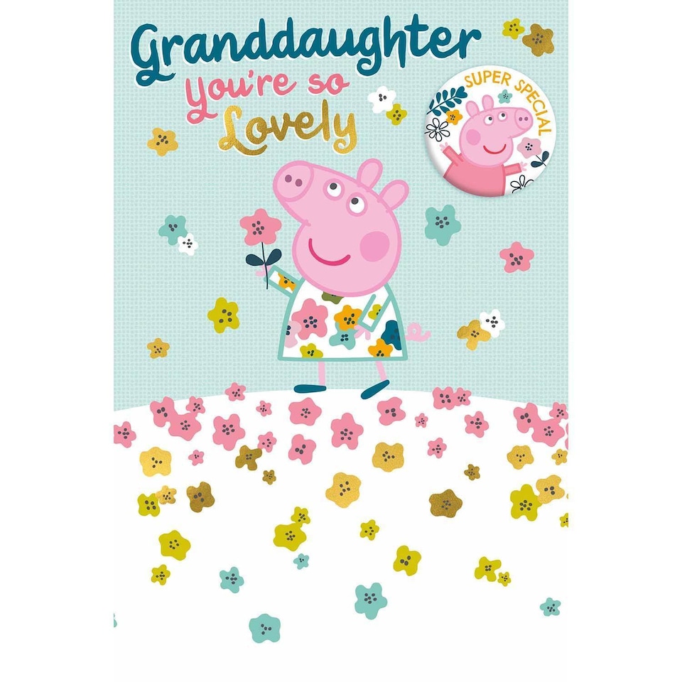 image 1 of Peppa Pig Birthday Card For Granddaughter