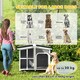 image 3 of PawHut Wooden Dog Kennel, Dog House w/ Removable Floor or Large Dogs 