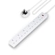 image 1 of GEEPAS 6 Gang Extension Lead With Neon Light, 5m Cable
