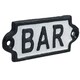 image 2 of Bar Cast Iron Sign Plaque Door Wall House Gate Post Hotel Restaurant Pub Home