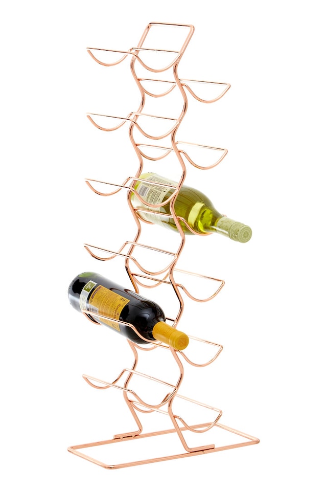 image 1 of Wren 12 Tier Wine Rack With Copper Finish