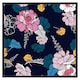 image 2 of Pink flowers on navy (Picture Frame) Grey | S