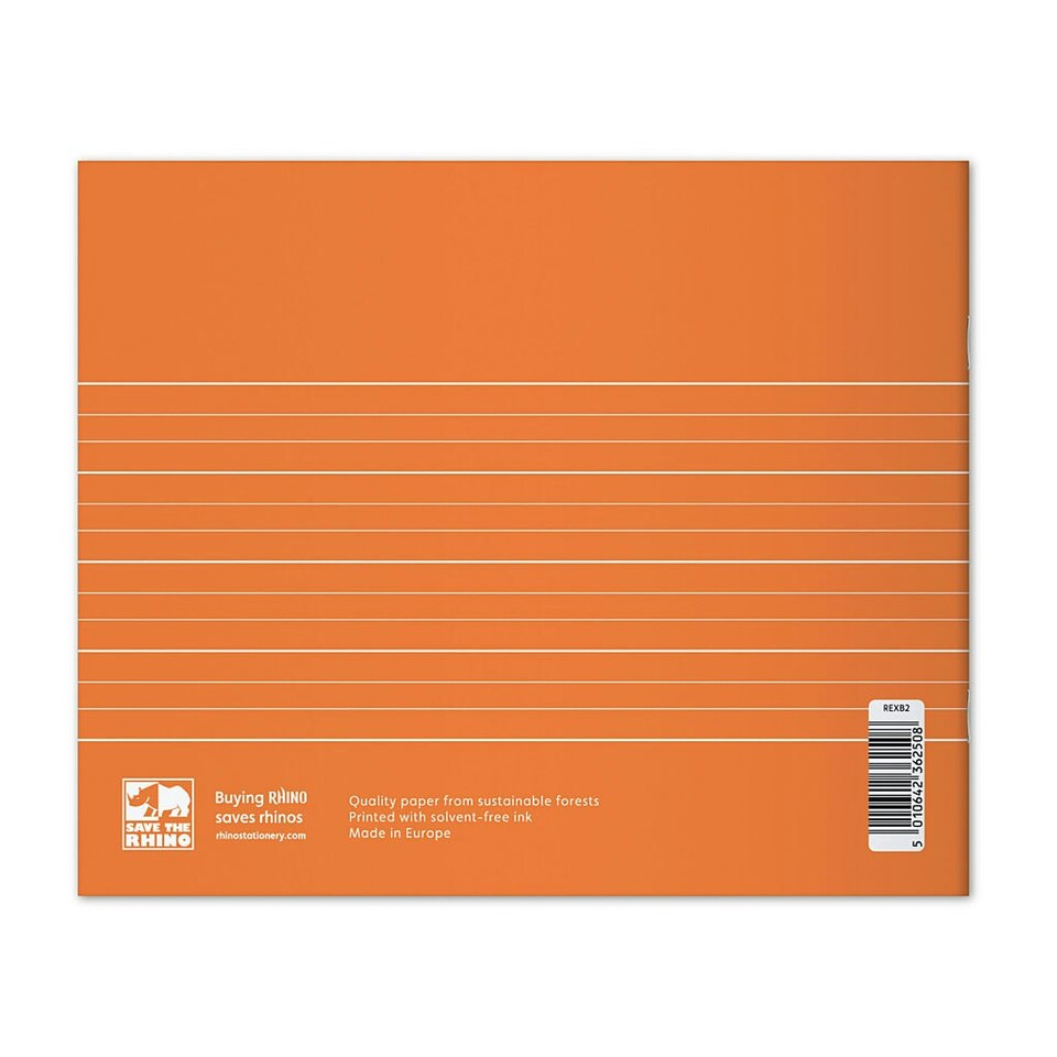image 1 of Rhino 6 x 8" 32 Page Orange Wide Lined Handwriting Book