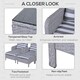 image 5 of Outsunny 5 Pieces Outdoor Patio Furniture Set Wicker Conversation Set Dark Grey