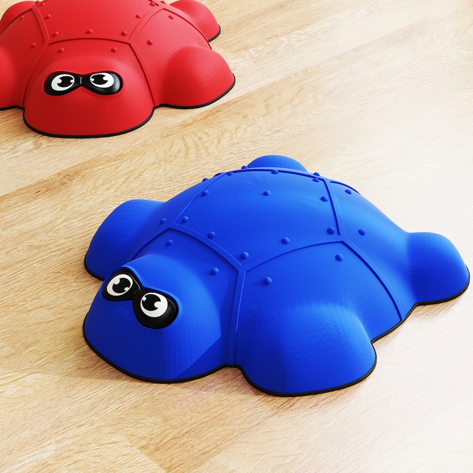 image 1 of AIYAPLAY 6PCs Kids Stepping Stones, Turtle-Shaped Stackable Balance Stones
