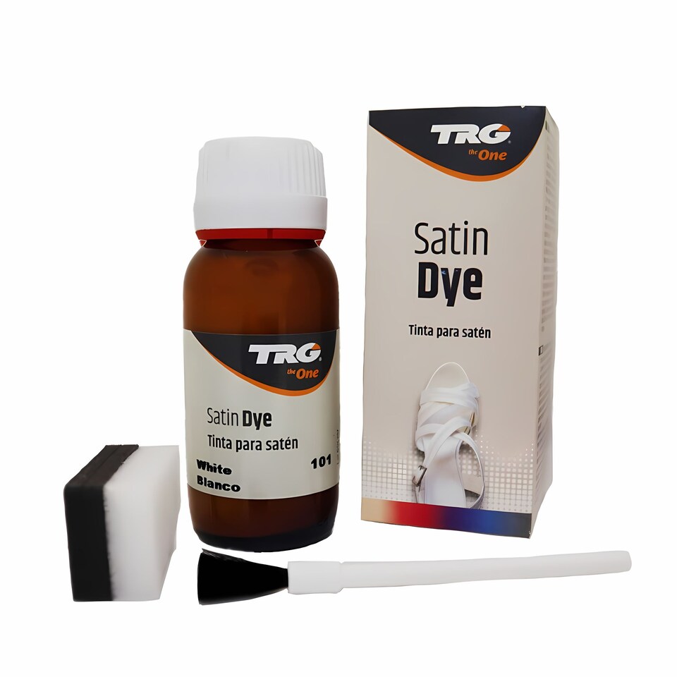 image 1 of TRG Satin Shoe Dye - Soft Sheen Finish for Restoring Faded Satin Shoes 50ml | White | White