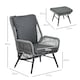 image 7 of Outsunny Garden Rattan Leisure Chair Set with Adjustable Backrest