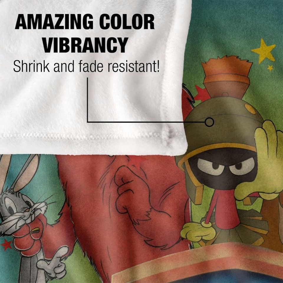 image 1 of Looney Tunes Character Poses Blanket - Multicoloured - One Size