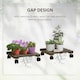 image 4 of Outsunny 2 Pack Plant Stand with Wheels Flowerpot Holder Indoor & Outdoor Use