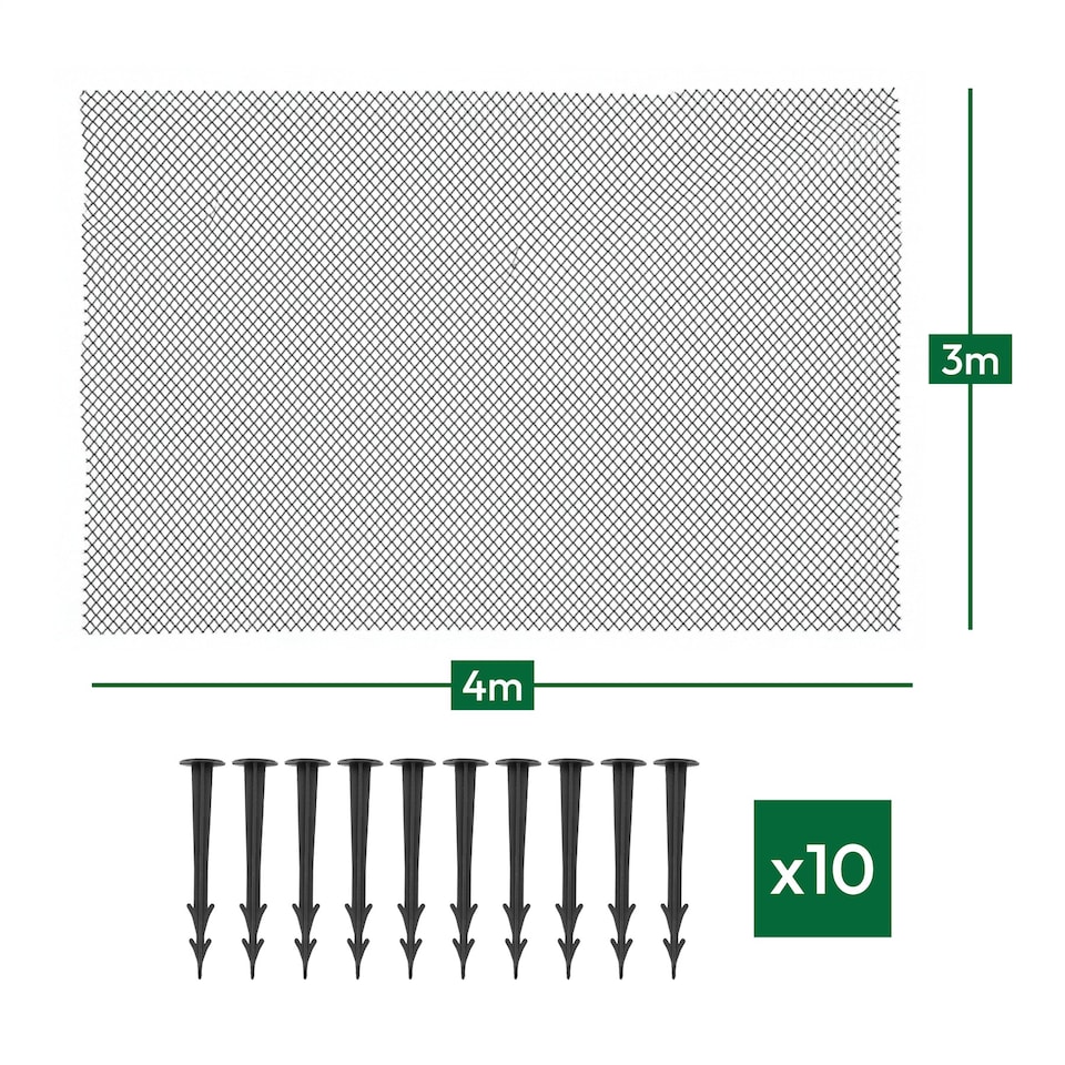 image 1 of Pisces 4 x 3m Pond Protection Netting with 10 Pegs