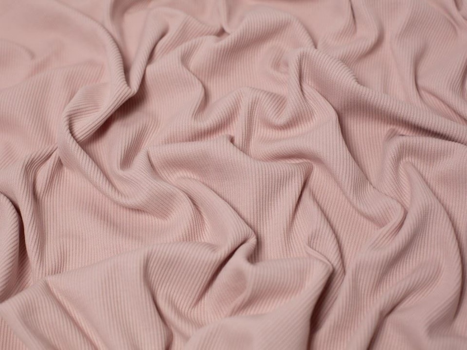 Minerva Core Range Pink Heavy Cotton Rib Stretch Knit Fabric for Dressmaking, 140cm / 55" Wide - per metre