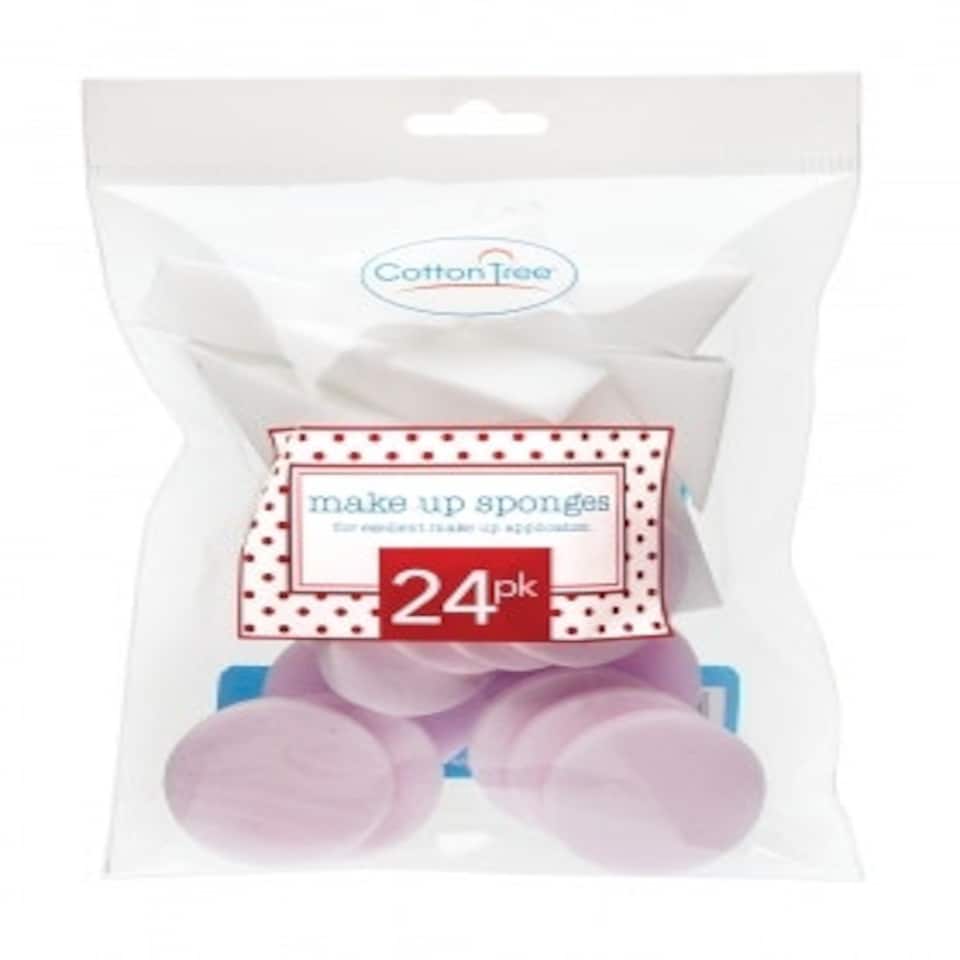 image 1 of Pack of 24 Cotton Tree Make Up Sponges