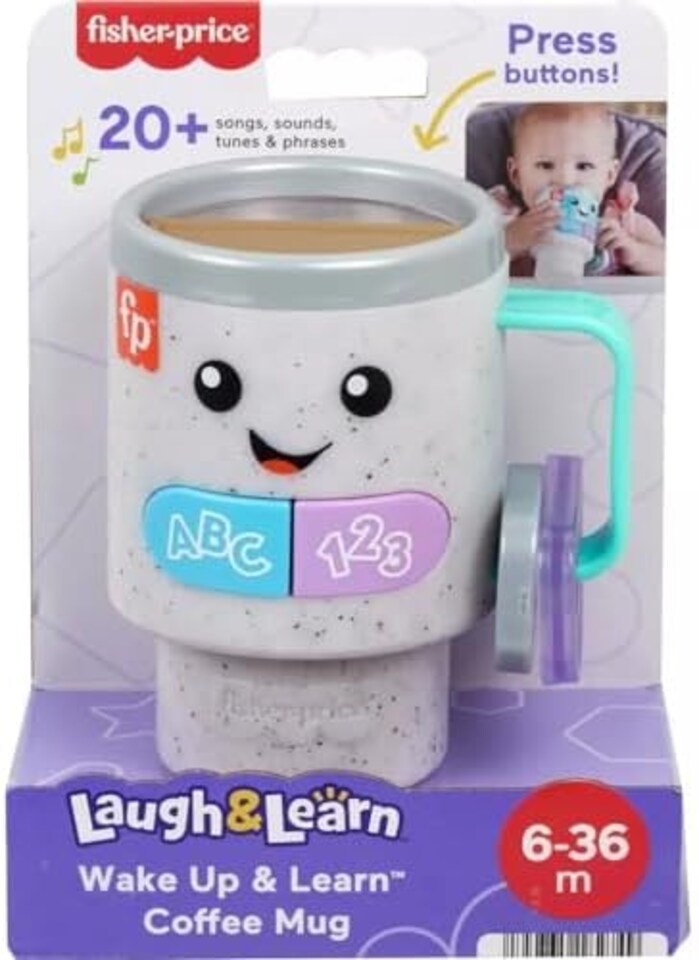 image 1 of Fisher Price Laugh And Learn Wake Up Coffee Mug Toy