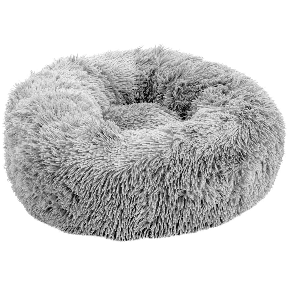 image 1 of VFM e-Store Light Grey 50cm Super Fluffy Donut Pet Bed
