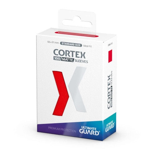 Ultimate Guard - Cortex Sleeves Standard Size (100) - Matte Red - Brand New