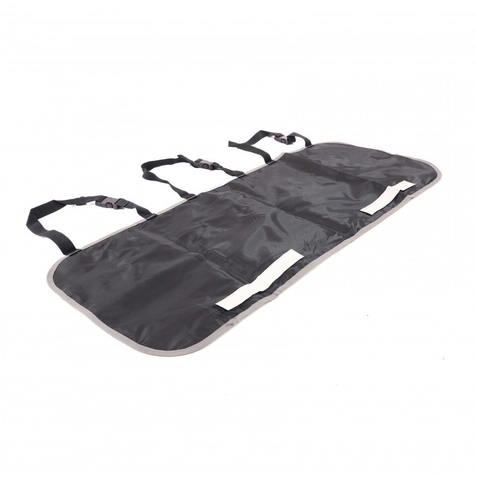 image 1 of Oypla Universal 4 Mesh Pocket Hanging Car Boot Storage Organiser Tidy Black
