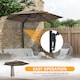 image 4 of Outsunny 2.5m Wall Mounted Parasol, Hand to Push Outdoor Patio Umbrella with 180 Degree Rotatable Canopy for Porch, Deck, Garden, 250 cm, Khaki