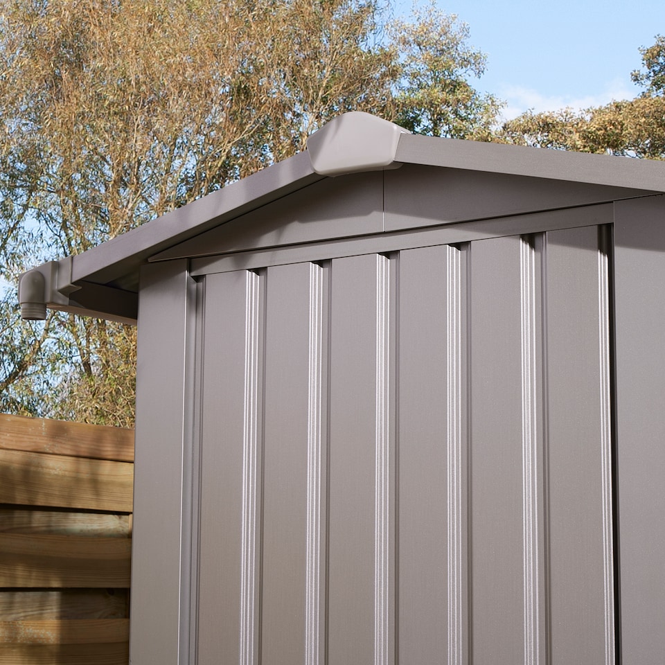 image 1 of Rowlinson Brentvale 8' x 4' Premium Apex Metal Shed with Foundation Kit