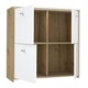 image 5 of Best Chest Storage Cabinet with 4 Doors in Artisan Oak/White
