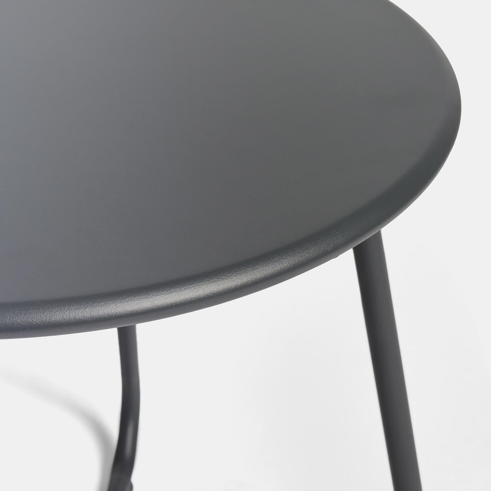 image 1 of OHS Mykonos Bistro Set Outdoor Table Chair Garden Patio Furniture | Grey