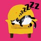 image 1 of Sleeping Cat - Cat Nap Greetings Card By Paul Delaney