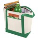 image 2 of Bullet Lighthouse Non Woven Cooler Tote - Natural/Green - 44.5 x 15.2 x 34.3 cm