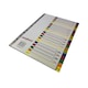 image 3 of A4 A-Z 20 Part Polypropylene Dividers with Reinforced Index Cover